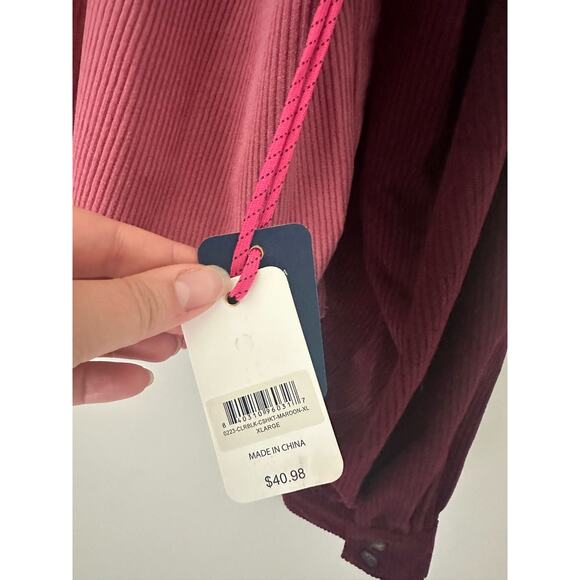 NWT Simply Southern Color Block Corduroy Style Crop Top Long Sleeve Size XL - Picture 4 of 8